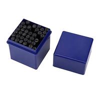 Phefop Kit de Estampado de Metal, 36 Piezas de Sellos de Letras de Acero Al Carbono de 5 Mm y Juego de Punzones Numéricos con Estuche de Almacenamiento para Estampado de Precisión en