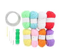 Phefop Kit de Tejedor Francés Carrete de Hilo para Tejer Carrete Verde Translúcido Tejedor con 8 Hilos de Algodón Juego de Agujas de Ganchillo de Alambre de Aluminio para Manualidades