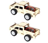 Phefop Kits de Coche de Modelo Mecánico de Madera para Vehículos Controlados, Juego de Ingeniería de Bricolaje para Niños y Adultos con Control de Voz y Aprendizaje Creativo