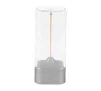 Phefop Lámpara de Escritorio LED Moderna con Control Táctil, Luz de Filamento Magnético Regulable para Mesita de Noche de Dormitorio, Lámpara de Mesa Minimalista Portátil Recargable (SILVER)