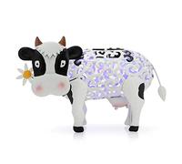 Phefop Lámpara de proyección vaca hierro decorativa exterior patio jardín luz sombra arte moderno diseño desmontable para pared suelo