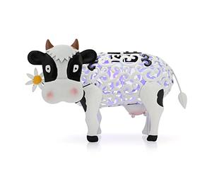 Phefop Lámpara de proyección vaca hierro decorativa exterior patio jardín luz sombra arte moderno diseño desmontable para pared suelo