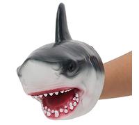 Phefop Marioneta de Mano de Tiburón de 7 Pulgadas, Juguete de Goma No Tóxico, Juego de rol Interactivo para Niños, Suave y Seguro para Contar Historias, Obras de Teatro