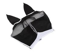 Phefop Máscara contra Moscas de Caballo con Orejas, Cubierta Facial de Malla Elástica Transpirable, Protección UV y Comodidad de Verano para Caballos Grandes (L)