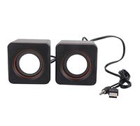 Phefop Mini Cube USB Estéreo Jack de 3,5 Mm Altavoz con Cable Portátil para Computadora PC, Lindo Altavoz Compacto para Computadora Portátil de Escritorio, Aplicable para Amigos y