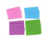 Phefop Mini Oso Molde de Dulces de Silicona, Corazón, Moho de Animales con 2 Goteros, Molde de Chocolate Reutilizable Bandejas de Cubos de Hielo para Gommies, Dulces