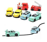 Phefop Mini Toy de Autos, el Camión Inductivo de Automóviles Sigue Cualquier Juguete Educativo de Vehículos de Ingeniería de Juguetes Negros de Línea Negra para el Pensamiento Lógico, (1)