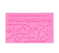 Phefop Molde de Silicona con Forma de Rama de Flores, Molde para Muffins de Chocolate y Caramelos para Hacer tú Mismo Pasteles, Pudines, Helados, Brownies y Muffins de Chocolate con