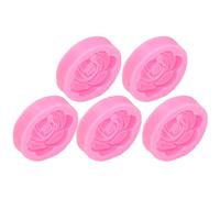 Phefop Molde de Silicona de Camelia 3D de 5 uds., Juego de Manualidades Rosa para Hacer Velas, y Chocolate, Ideal para Entusiastas del Bricolaje
