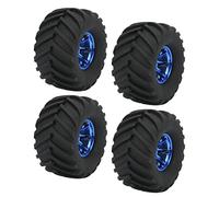 Phefop Neumáticos de Goma para Coche RC a Escala 1 10 con Fuerte Agarre y Manejo, 4 Neumáticos y Ruedas para Camión Monstruo, Adecuados para Volcano Stampede