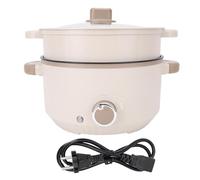 Phefop Olla Eléctrica, Olla Arrocera Multifuncional Antiescaldaduras de Gran Capacidad de 3L con Cesta de, para Cocinar Sopa de Fideos para Uso Familiar (Enchufe europeo 220V)