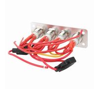 Phefop Panel de Interruptor de Pandillas de Acero Inoxidable 12a 16a 16a, Panel de Interruptor de Orden Apagado, Yate, Cepillado de Vehículos Pesados Plateado