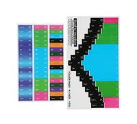 Phefop Pegatina de Escala Kalimba de Color, Pegatinas de Papel Coloridas para Teclas de Piano de Pulgar de 17 Tonos, Perfectas para Principiantes y Practicantes (Piano de pulgar universal de 17