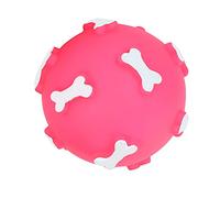 Phefop Pelota de Juguete para Perros, Juguete para Masticar de Vinilo No Tóxico con Cuerda, Pelota para Masticar para Perros Pequeños, Medianos y Grandes, para Jugar en Interiores y Exteriores (Pink)