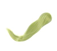 Phefop Peluca de Muñeca Larga, Peluca de Cabeza de Juguete de Seda Suave Verde, Suministros para Hacer Cabello con Cabeza de Muñeca para el Hogar, Al Aire (1/3 Circunferencia de la de 22 a 23