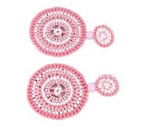 Phefop Pendientes de Cuentas de Colores, Pendientes Ligeros de Cuentas de Semillas Retro, Perfectos para Niñas y Mujeres en Bodas y Fiestas (rosa colorido)