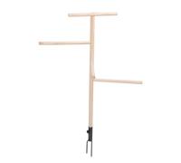 Phefop Percha para Pollos, Soporte de Madera para Gimnasio en la Jungla con Estaca de Hierro para Gallinero Al Aire Libre y Varios Pájaros