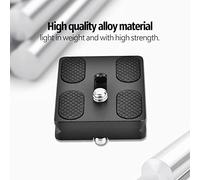 Phefop Placa de Liberación Rápida con Tornillo Manual de 1/4 Pulgada para | Aleación Mecanizada por CNC, Resistente a la Corrosión, Compatible con Cabezales de Bola para monopié y Trípode Benro,