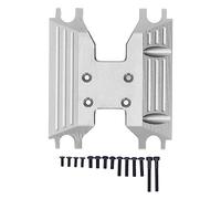 Phefop Placa Deslizante de Base de Caja de Cambios RC de Aleación de Aluminio, Soporte de Transmisión Central de Alta Resistencia para Axial 1/18 UTB18 Capra, Reemplazo Directo (Silver)
