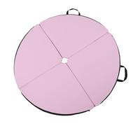 Phefop Pole Dance Crash Mat, 47,24 Pulgadas, Redondo, Plegable, con Asas de Transporte, Acolchado de Seguridad Portátil para Entrenamiento, Fitness, Gimnasio en Casa, Color Rosa