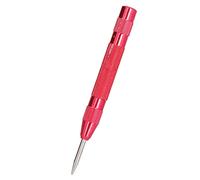 Phefop Punzón Central Automático, Punzón de Marcador Central Extraíble de Acero de 5,1 Pulgadas, Herramienta de Impacto de Resorte Ajustable para Metal, Plástico, Madera, Vidrio, (rojo)