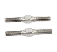 Phefop RC Acero Tensor Enlace Plata M4 34mm Juego de Varilla de Acoplamiento 2 Piezas Reemplazo de Enlace y Dirección Ajustable para 1 10 RC Coche Granito Big Rock Typhoon Senton