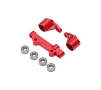 Phefop RC Car Steering Upgrade Conjunto de Dirección de Aleación de Aluminio Rojo 1 18 Escala para Losi Mini T 2.0 2WD, Control de Precisión, Ajuste Directo, Piezas Livianas para Carreras (Rojo)