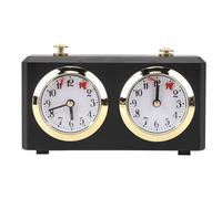 Phefop Reloj de Ajedrez Mecánico Vintage Gran Temporizador de Viento Analógico para Amantes del Ajedrez de Hierro Portátil para Las Carreras de Chinas Profesionales (Black)