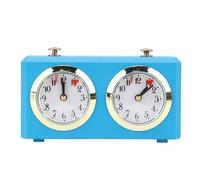 Phefop Reloj de Ajedrez Mecánico Vintage Gran Temporizador de Viento Analógico para Amantes del Ajedrez de Hierro Portátil para Las Carreras de Chinas Profesionales (Azul Claro)
