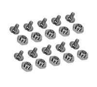Phefop Remaches de Exagón Hex 50 Sets de 8 Mm Hexadres de Cabecera Hexadecimal Hbinding Remaches para Artesanías de Cuero Decoración de Ropa con Tornillos Ranurados de Aleación de Zinc (Negro