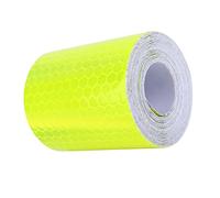 Phefop Rollo de Cinta de Seguridad Reflectante Fluorescente, Cinta de Advertencia de PVC de 5 Cm X 3 Metros (10 pies), con Propiedades Reflectantes, para Automóvil, Camión, Pared,