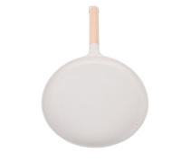 Phefop Sartén Antiadherente para Panqueques, Sartén para Panqueques de Aleación de Aluminio con Recubrimiento de Doble Capa y de Madera Cómodo para y Tortillas (Beige)