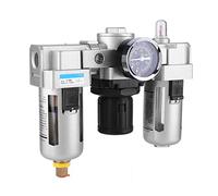 Phefop Separador de Agua Filtro Compresor de Aire con Regulador AC3000 | Aleación de Aluminio, Filtración de 5μm-80μm, Calibre 3/8, Rango de Presión 0.1-0.85mpa, para Equipo Neumático