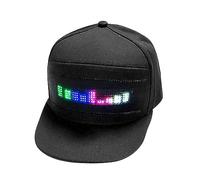 Phefop Sombreros LED, Divertidas Gorras de Béisbol LED, Sombrero Inteligente Colorido Programable para Conciertos Al Aire Libre, Bares, Clubes, Navidad, Halloween con Hebilla Ajustable, (WHITE)
