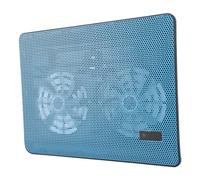 Phefop Soporte Ergonómico Ajustable para Portátil con Doble Ventilador Silencioso de 15dB, Malla Metálica Direccional para Ordenadores de hasta 17 Pulgadas