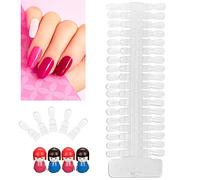 Phefop Tarjetas de Visualización de Color Gel para Uñas 36 Colores Gráficos con Material de Plástico Reutilizable Duradero para la Aplicación de Esmalte de Uñas para Excelentes Accesorios para