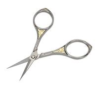 Phefop Tijeras de Acero Inoxidable, Tijeras Artesanales Vintage con Patrón de Girasol para Corte de Tela y Proyectos de Costura (flor de oro negro)