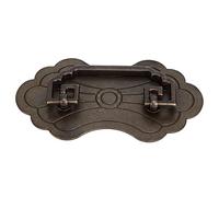 Phefop Tirador Antiguo para Gabinete, Tirador de Latón para Cajón, 5,0 X 2,8 Pulgadas con Espacio entre Orificios de 2,4 Pulgadas, Anticorrosión, Diseño de Flores de Riqueza para Uso en Estantes de