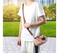 Phefop Transportín para Hámster para Mascotas, Franela de café, Transportador Portátil para Animales Pequeños con Correa Ajustable, Hámsteres, Erizos y Cobayas (M)