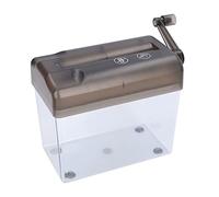 Phefop Trituradora de Escritorio Micro Crosscut, Trituradora Manual Compacta de ABS para CD, DVD y Tarjetas, Ideal para Uso en Casa, Oficina y Escuela (Grey)