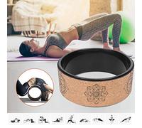 Phefop Yoga -cirkels Lágrimas -resistente Al Entrenamiento de Entrenamiento de Gimnasio de Goma para Yoga ajuste, Rueda de de Anillo Interno de Grano de Madera (anillo interior negro)