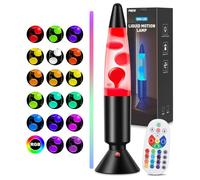 PHEJIE T90753-B-14-EU-1 Lámpara líquida con cambio de color RGB de 36 cm con mando a distancia: luz ambiental con ciclo automático para dormitorios infantiles, decoración de escritorios de oficina