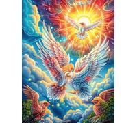 Phénix Avec UNE Colombe Dans Les flammes Rompecabezas 300 Piezas Cartón Grueso para Parejas Mitos Animal Planta Desarrollo Habilidades Pieza Decorativa Casa Pack Completo Regalo Cumpleaños 300 PCS