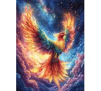 Phénix Dans le Ciel étoilé Rompecabezas 500 Piezas Cartón Grueso para Parejas Mitos Cuento de Hadas Desarrollo Habilidades Pieza Decorativa Casa Pack Completo Regalo Cumpleaños 500 PCS