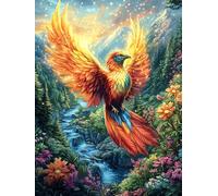 Phénix Dans le paysage de Cascade Rompecabezas 1000 Piezas Cartón Resistente para Mayores Mitos fantásticos Reunión Familiar Juegos Desarrollo Lógica Detalle San Valentín Calidad 1000 PCS