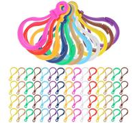 PHENOFICE 100 Cierres de Langosta de Plástico Multicolor para Joyería DIY Broches para Llaveros y Accesorios Gancho Resistente para Collares Pulseras y Manualidades Paquete de 100