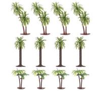 PHENOFICE 12 Mini Palmeras de - Árbol de Diorama en Miniatura - Plantas Tropicales Artificiales para jardín de Hadas, Mesa de Arena, Tren, micropaisaje