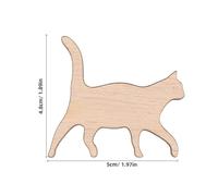 PHENOFICE 12 piezas Recortes de Madera sin Terminar Forma de Gato Decoraciones DIY para Manualidades Adornos de Madera para Proyectos Creativos y Decoración del Hogar