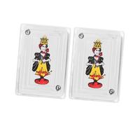 PHENOFICE 2 Cajas Mini Baraja de Cartas Miniatura para Juguetes Portátiles para Viajes de Cajas de Naipes Simulados Accesorios para Casas de Muñecas y Manualidades