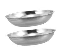 PHENOFICE 2 Piezas Bandejas Inoxidable para Báscula Mecánica de Dial Superficie Lisa Uso Industrial y Cocina Repuesto Versátil para Balanzas Colgantes